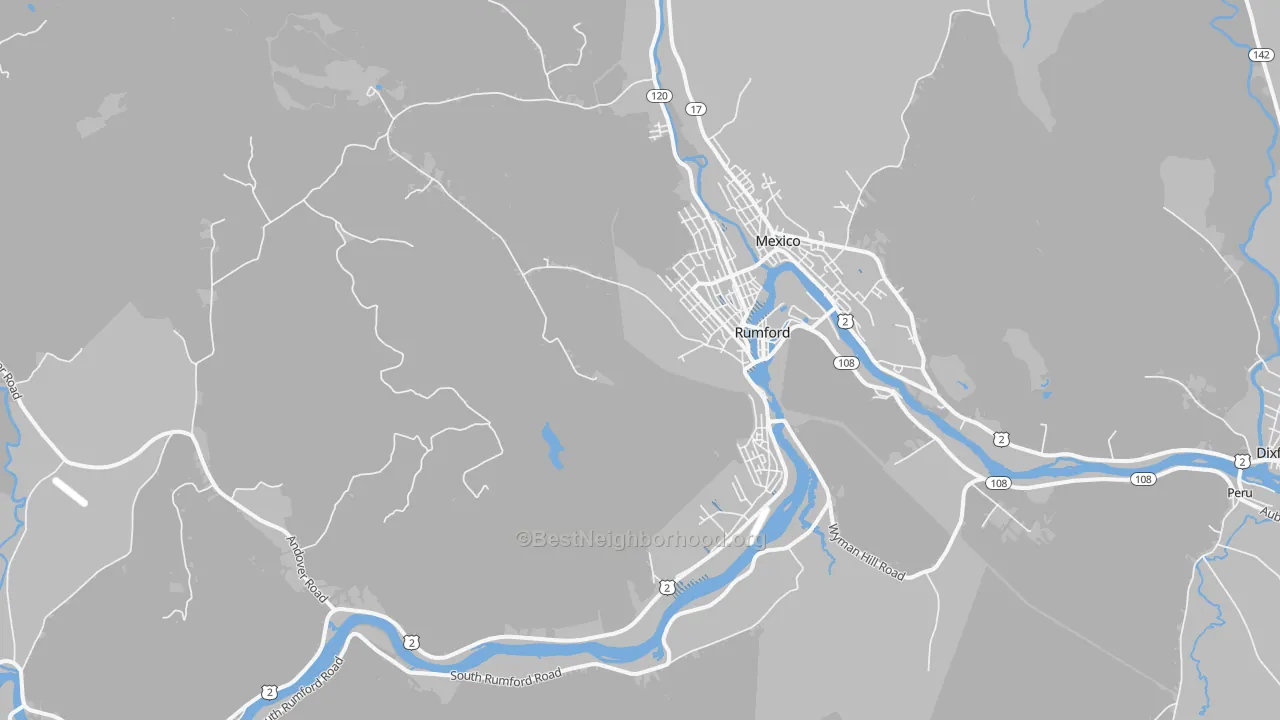 Transit Grade map of Rumford, ME
