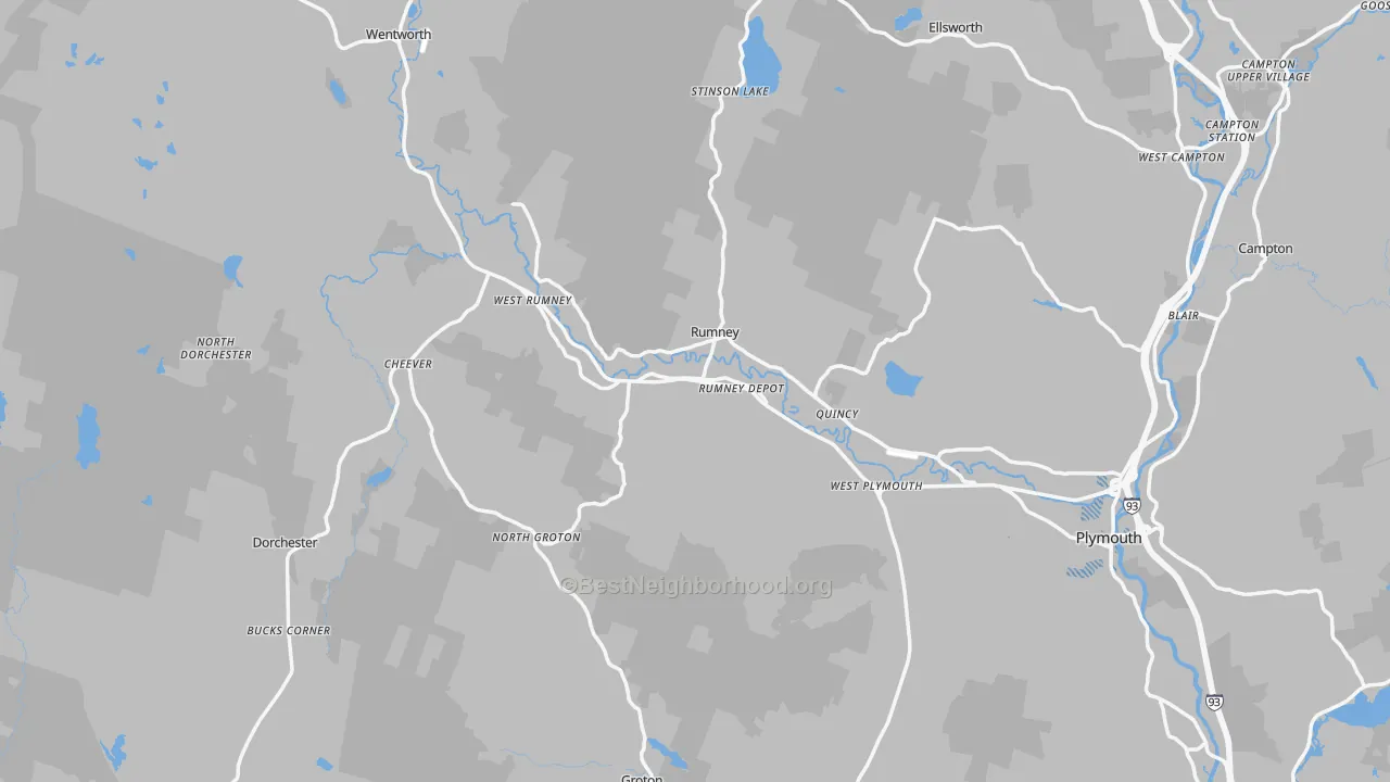 Transit Grade map of Rumney, NH