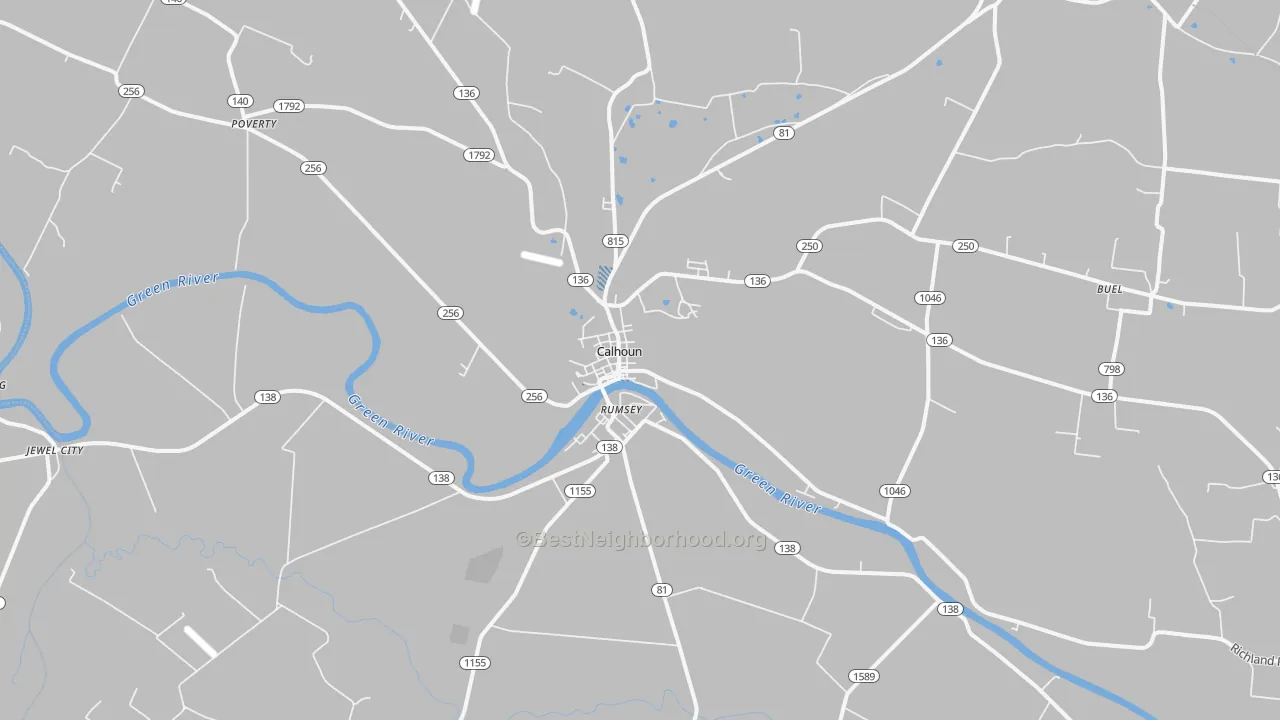 Transit Grade map of Rumsey, KY