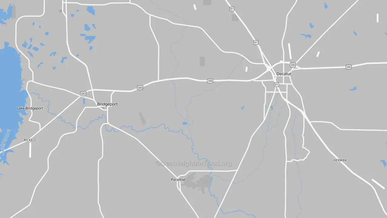 Transit Grade map of Runaway Bay, TX