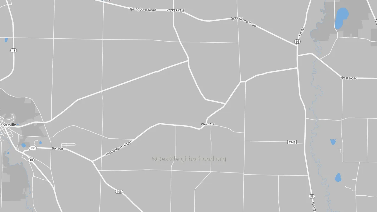 Transit Grade map of Rundell, PA