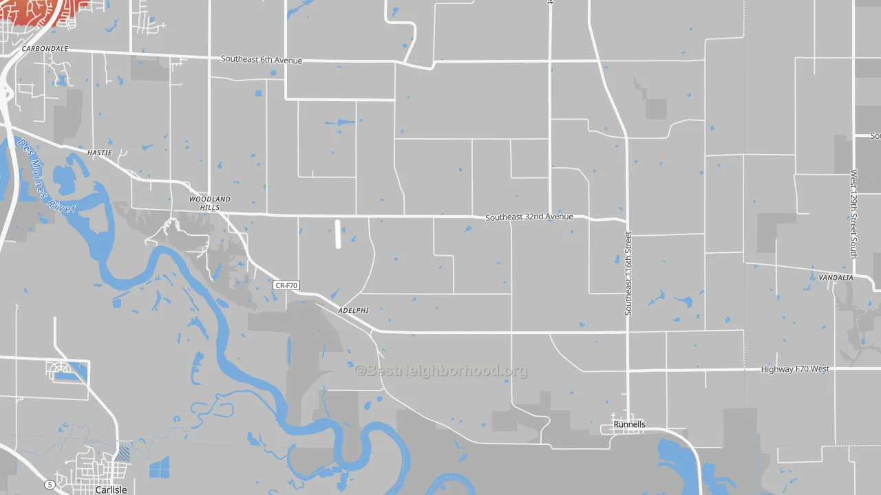 Transit Grade map of Runnells, IA