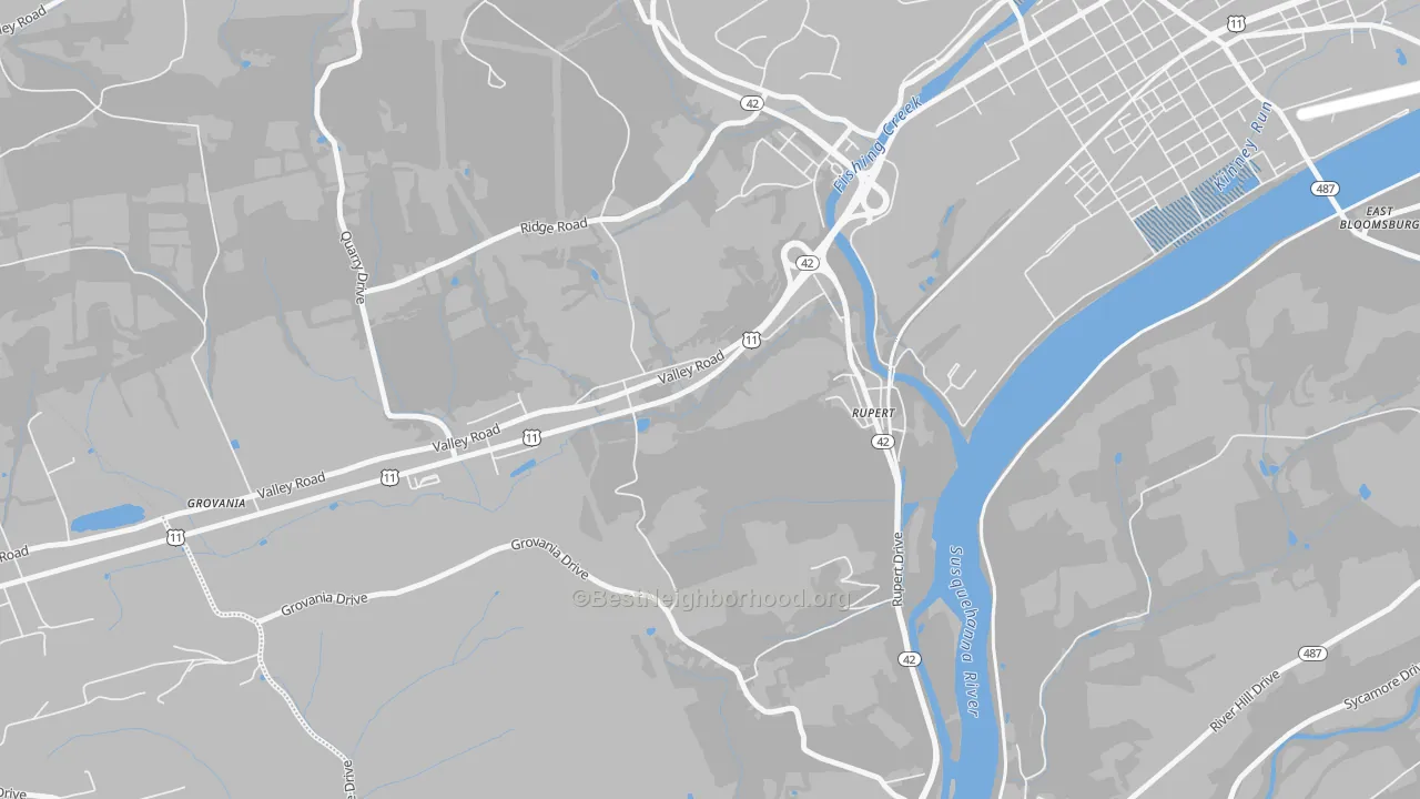 Transit Grade map of Rupert, PA