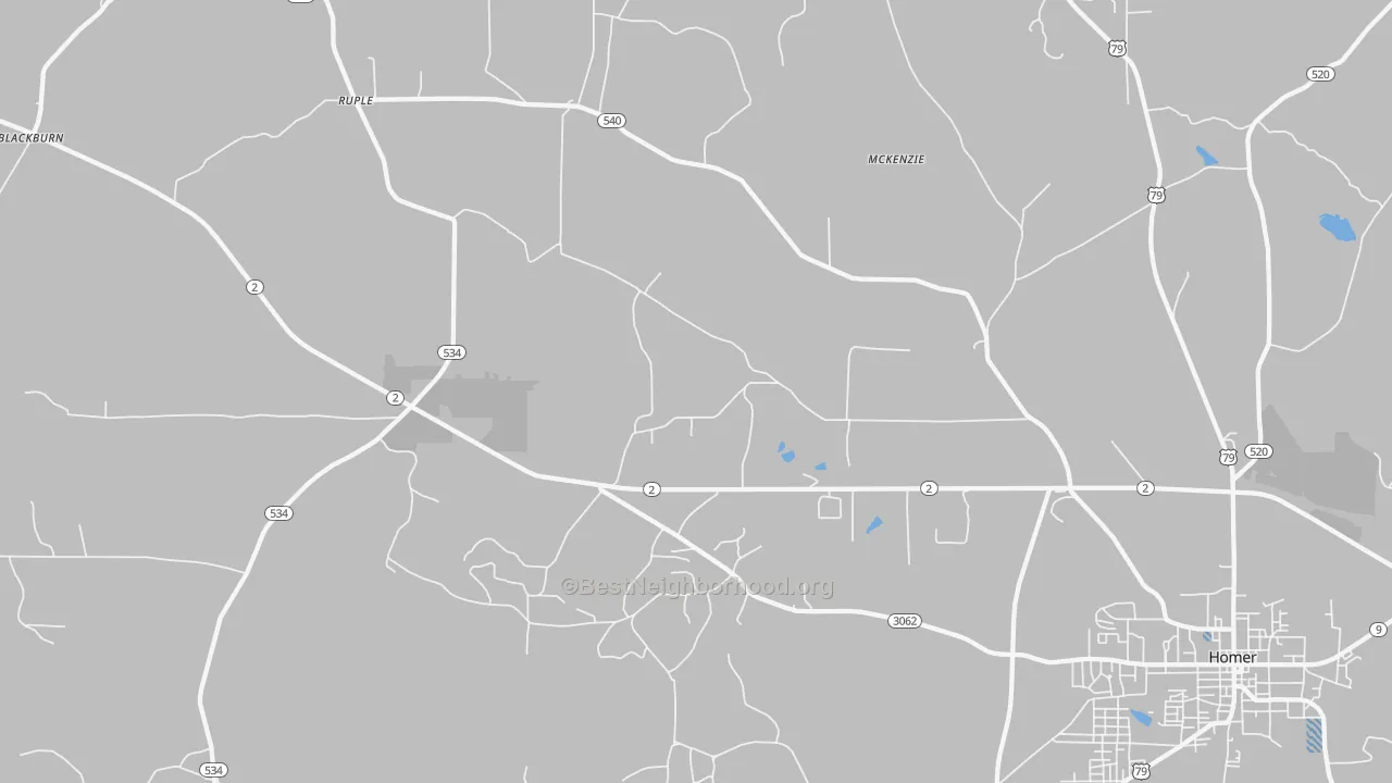 Transit Grade map of Ruple, LA