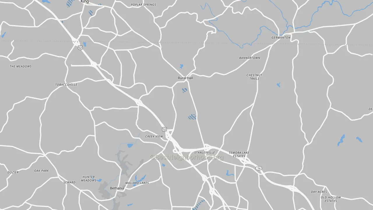 Transit Grade map of Rural Hall, NC