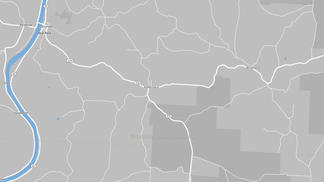 Transit Grade map of Ruraldale, OH