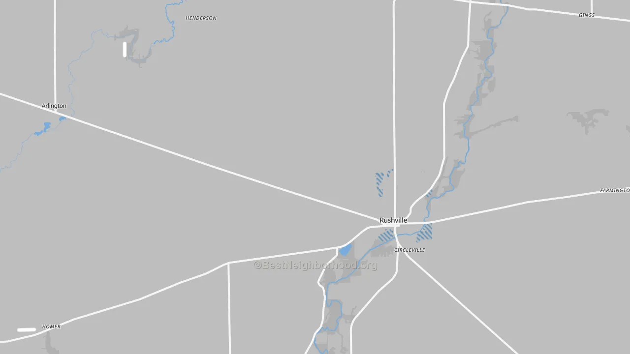 Transit Grade map of Rush County, IN