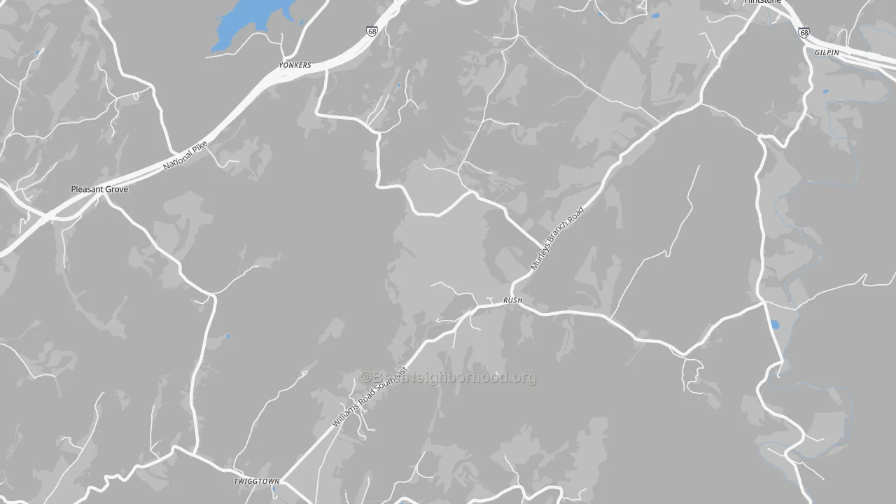 Transit Grade map of Rush, MD
