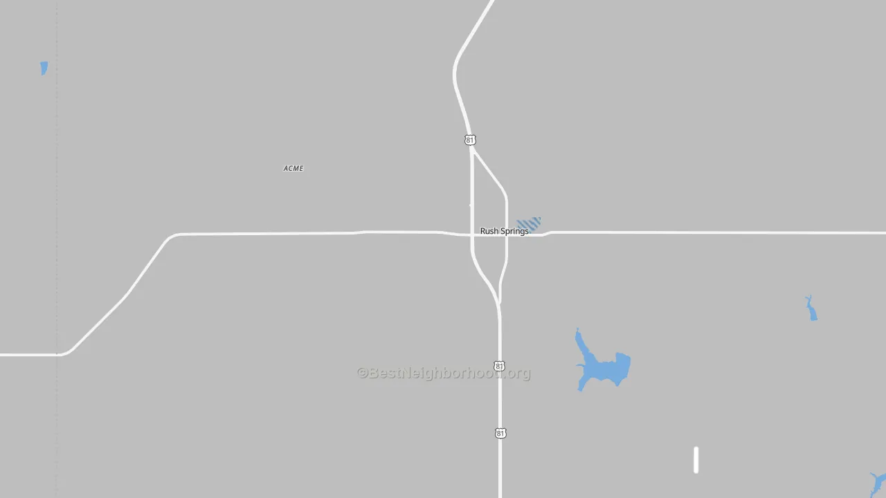 Transit Grade map of Rush Springs, OK