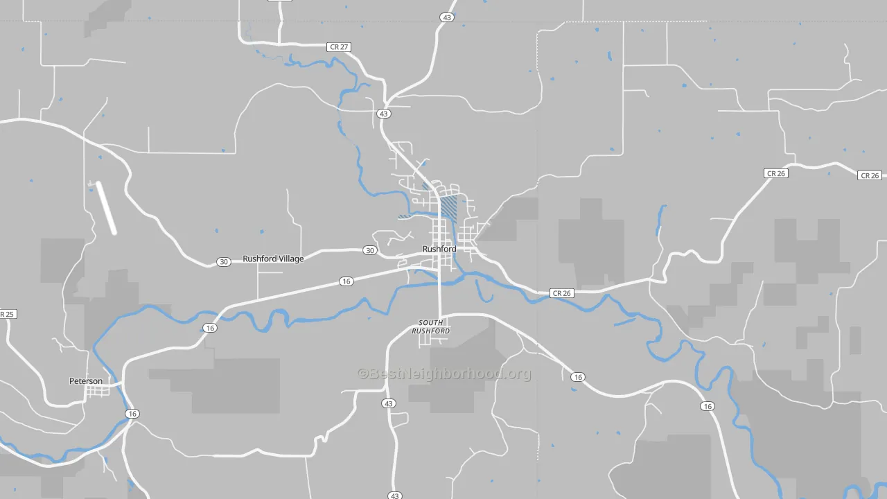 Transit Grade map of Rushford, MN