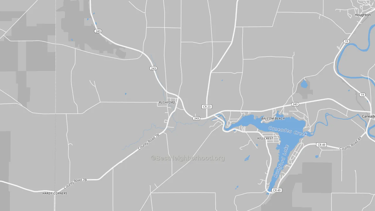 Transit Grade map of Rushford, NY
