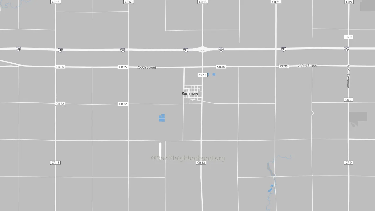Transit Grade map of Rushmore, MN