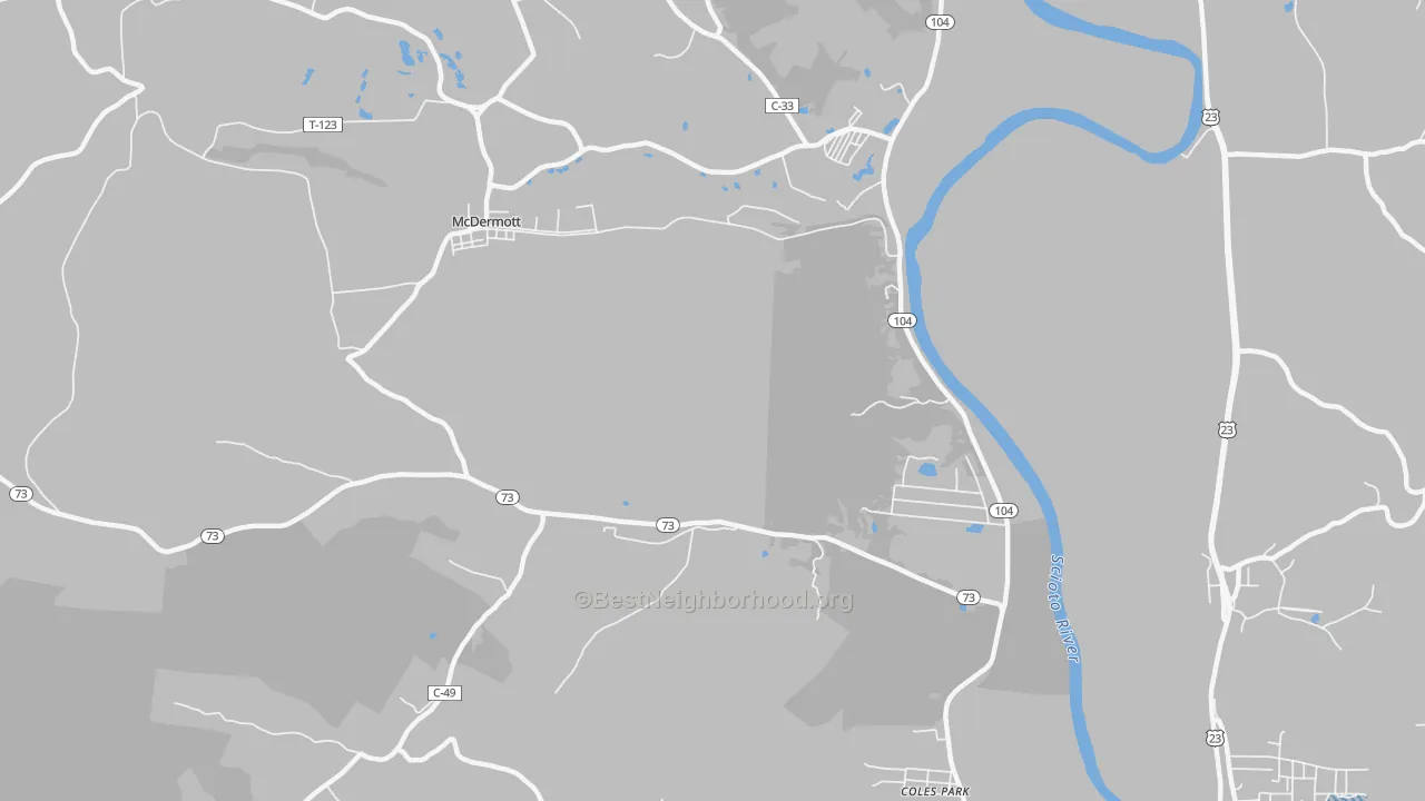 Transit Grade map of Rushtown, OH