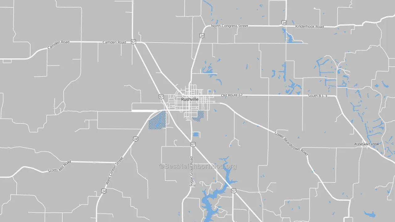 Transit Grade map of Rushville, IL