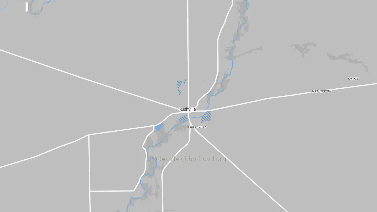Transit Grade map of Rushville, IN
