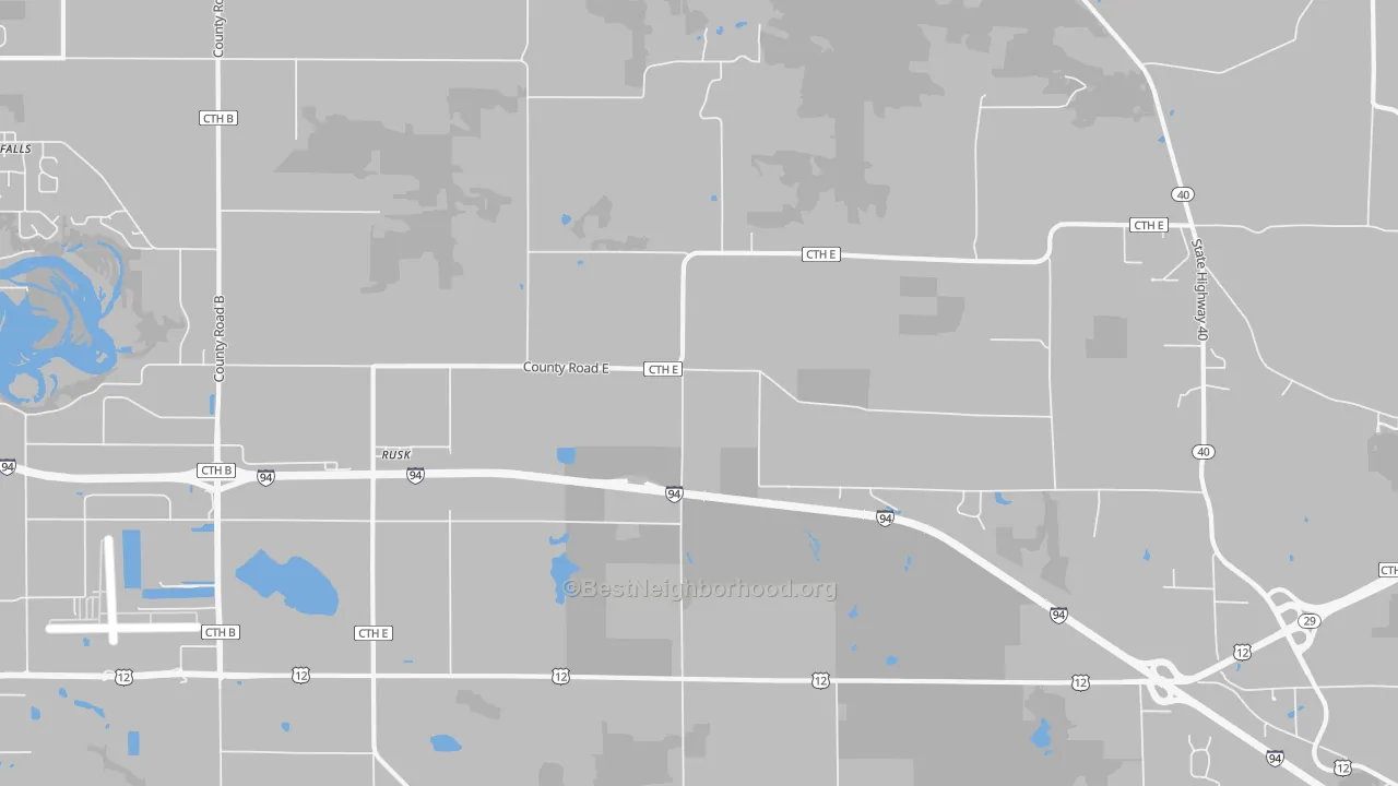 Transit Grade map of Rusk, WI