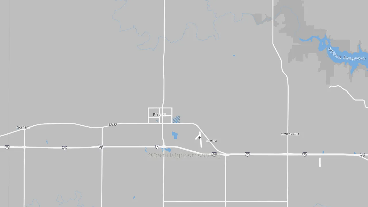 Transit Grade map of Russell County, KS