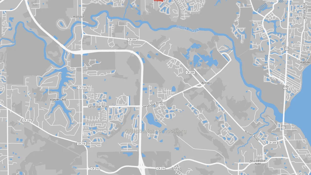 Transit Grade map of Russell, FL