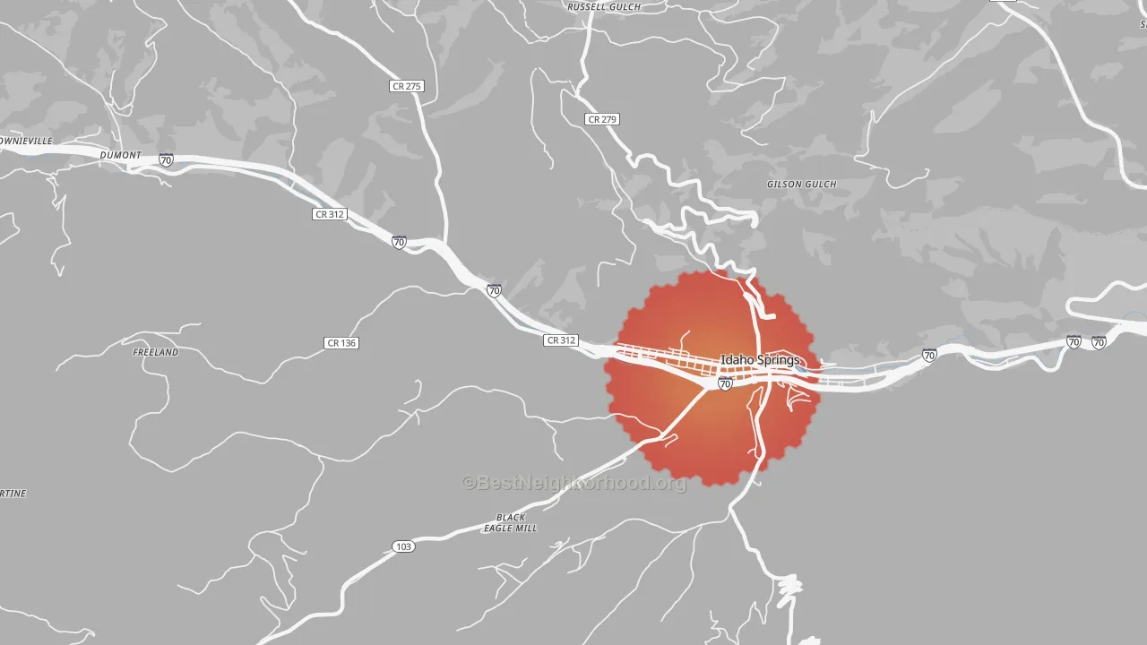 Transit Grade map of Russell Gulch, CO