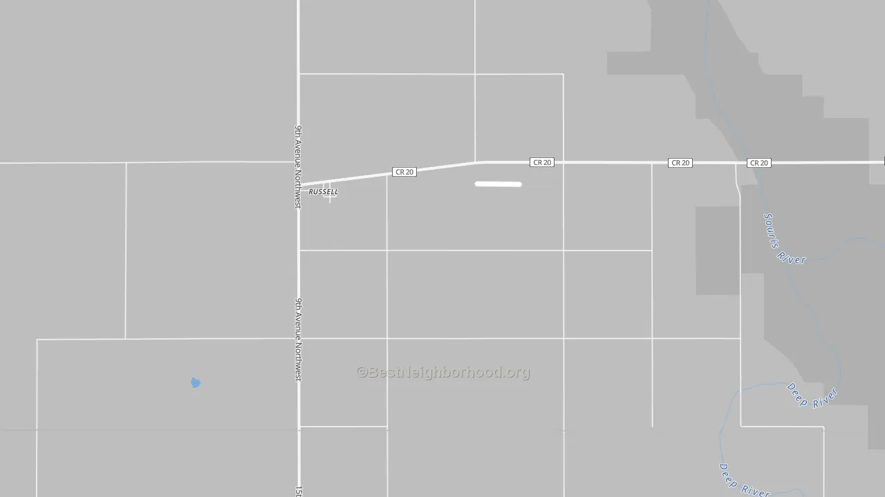 Transit Grade map of Russell, ND