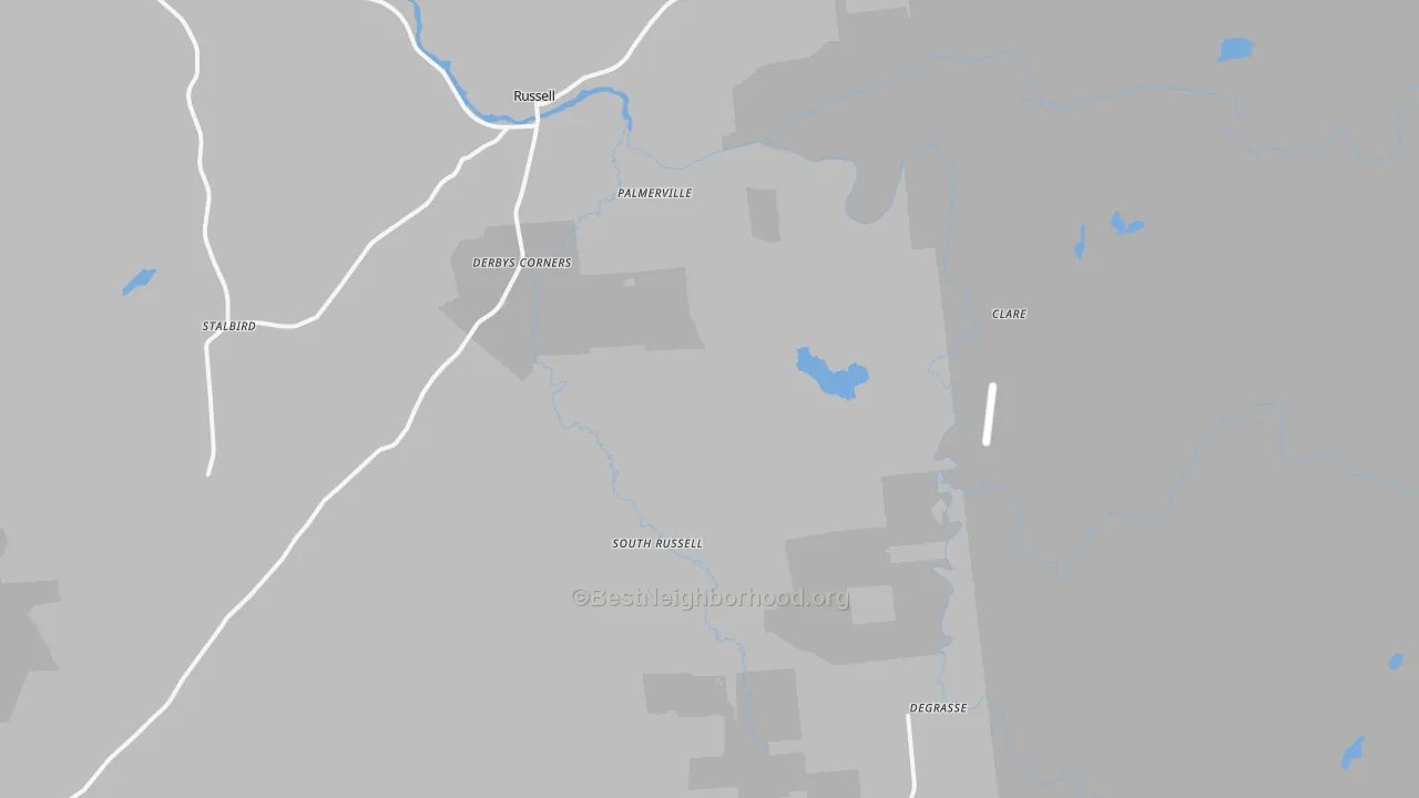Transit Grade map of Russell, NY