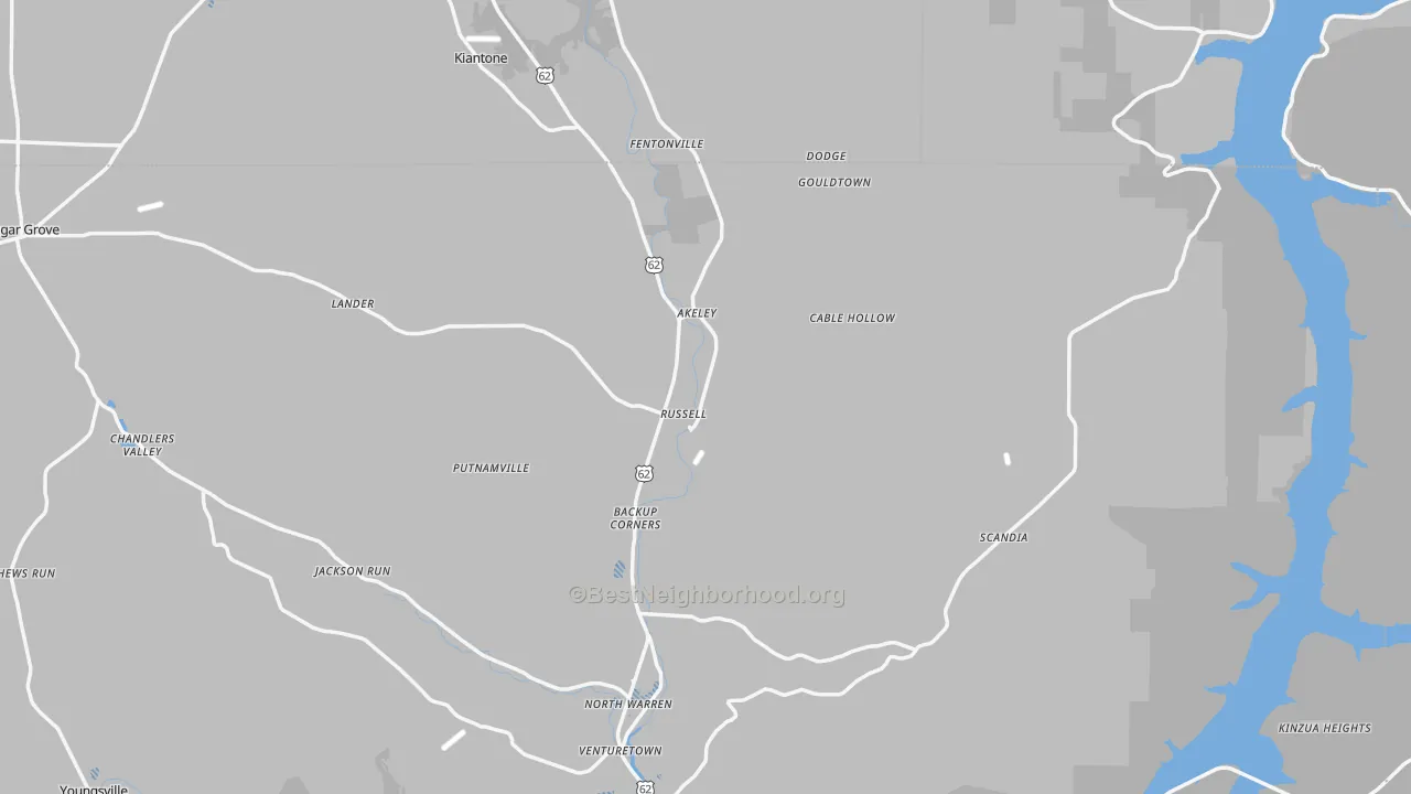 Transit Grade map of Russell, PA