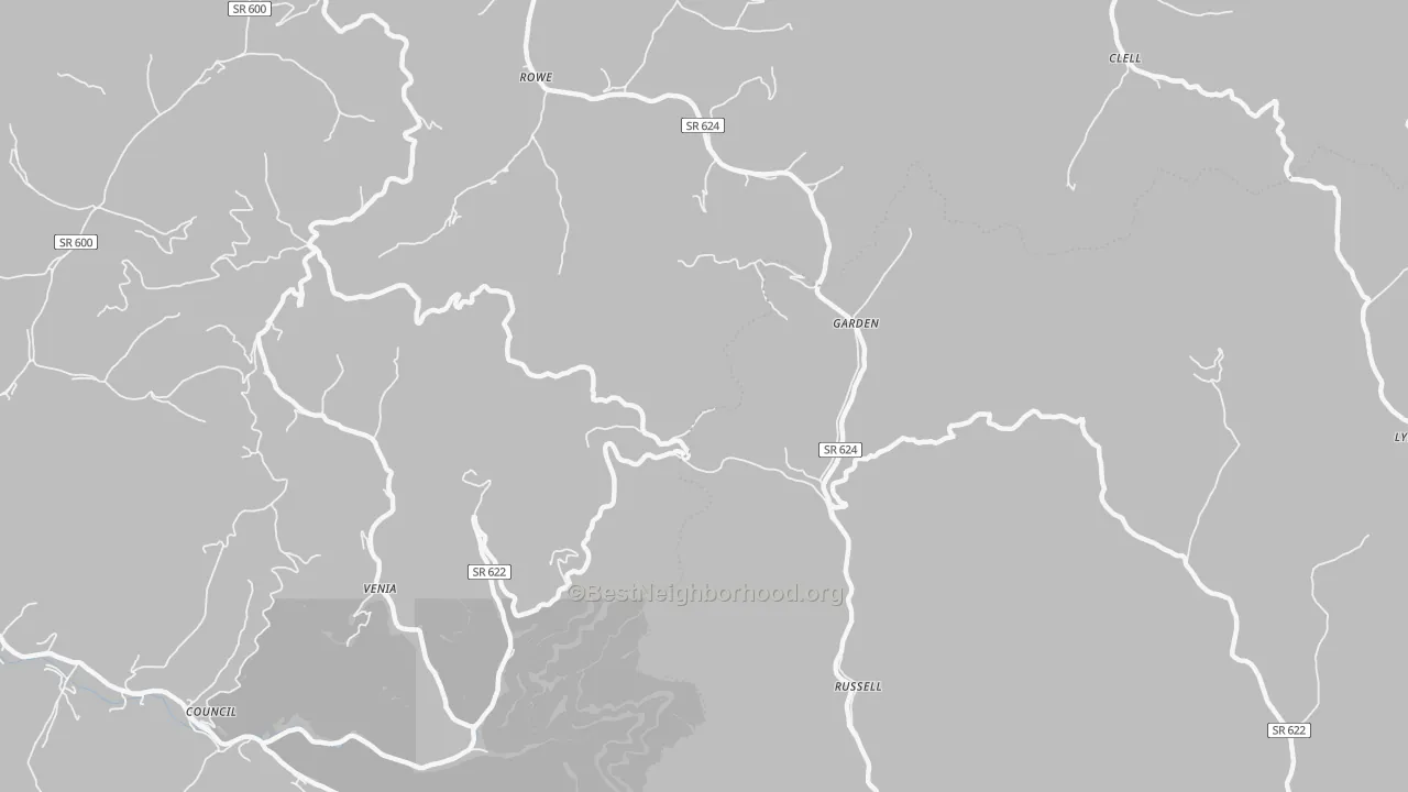Transit Grade map of Russell, VA