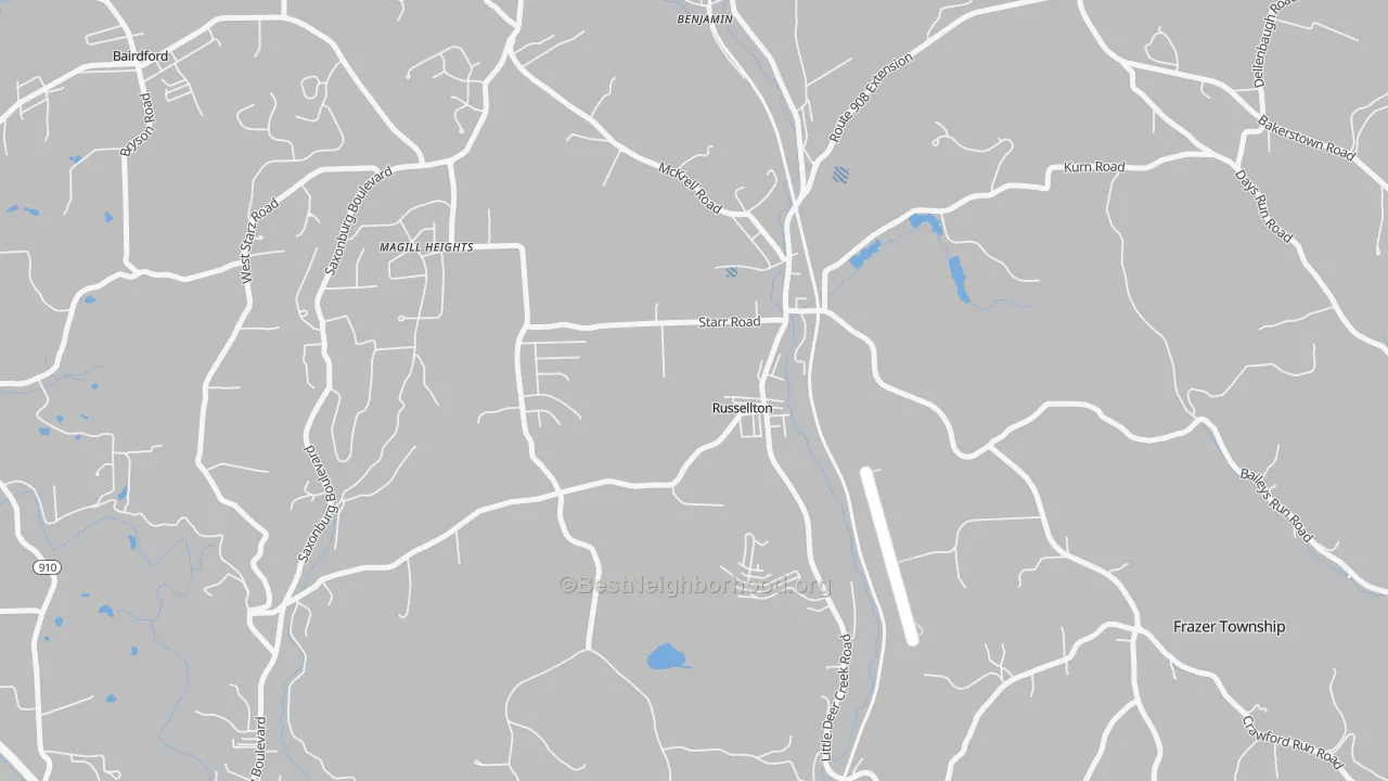 Transit Grade map of Russellton, PA
