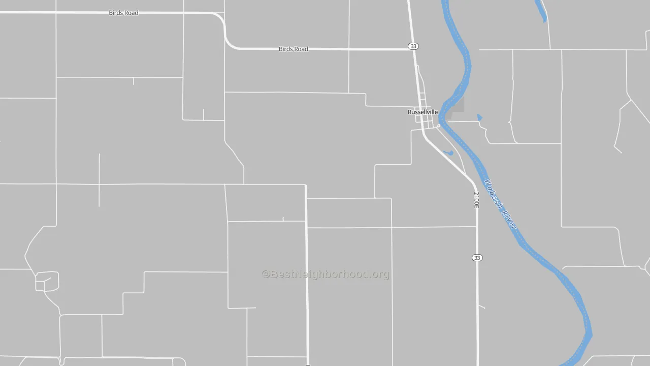Transit Grade map of Russellville, IL