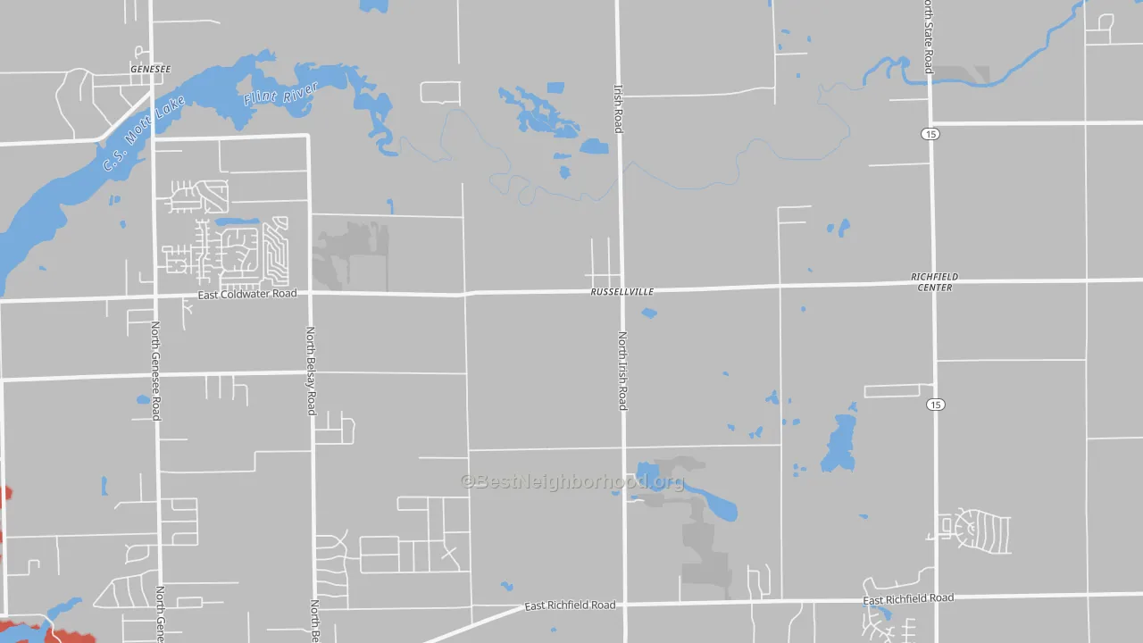 Transit Grade map of Russellville, MI