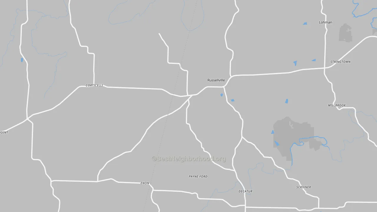 Transit Grade map of Russellville, MO