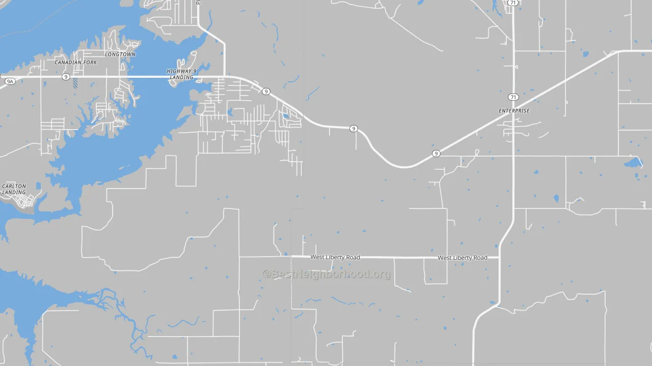 Transit Grade map of Russellville, OK