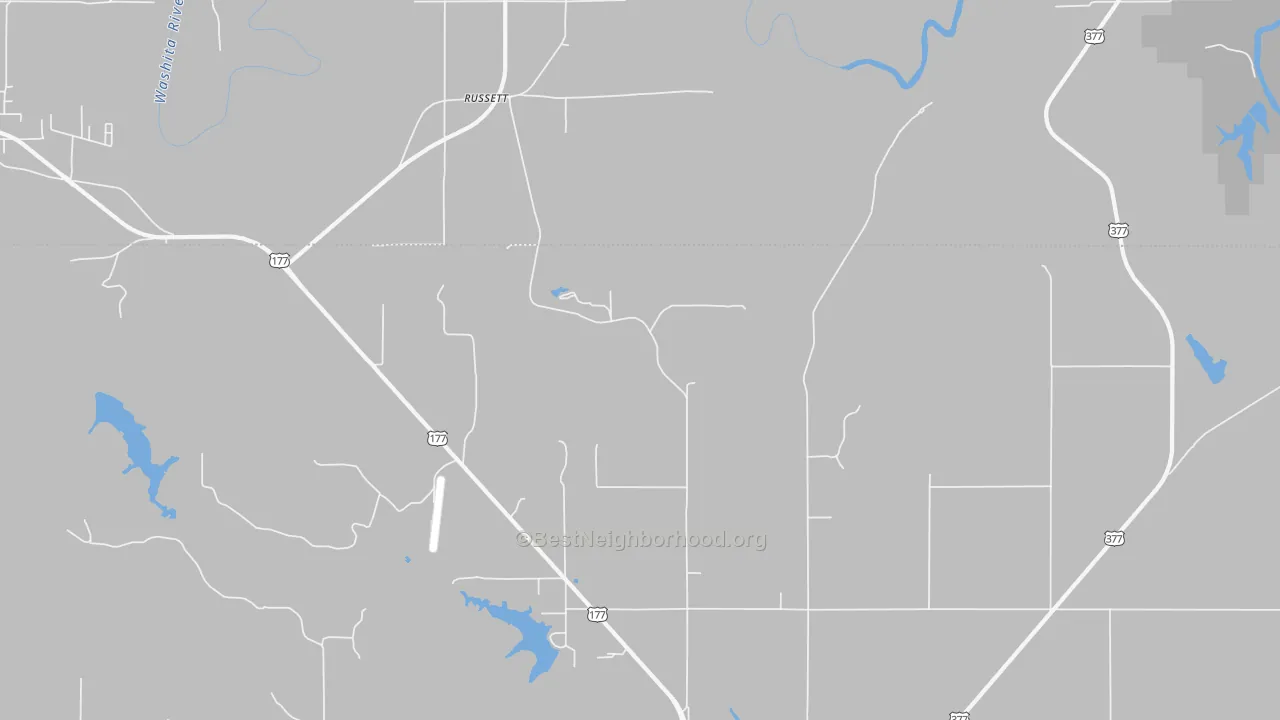 Transit Grade map of Russett, OK