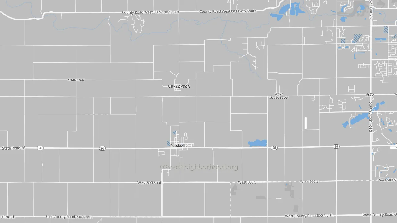 Transit Grade map of Russiaville, IN