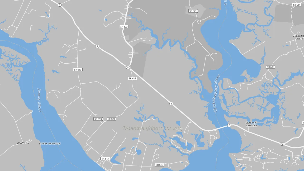 Transit Grade map of Rustic, VA