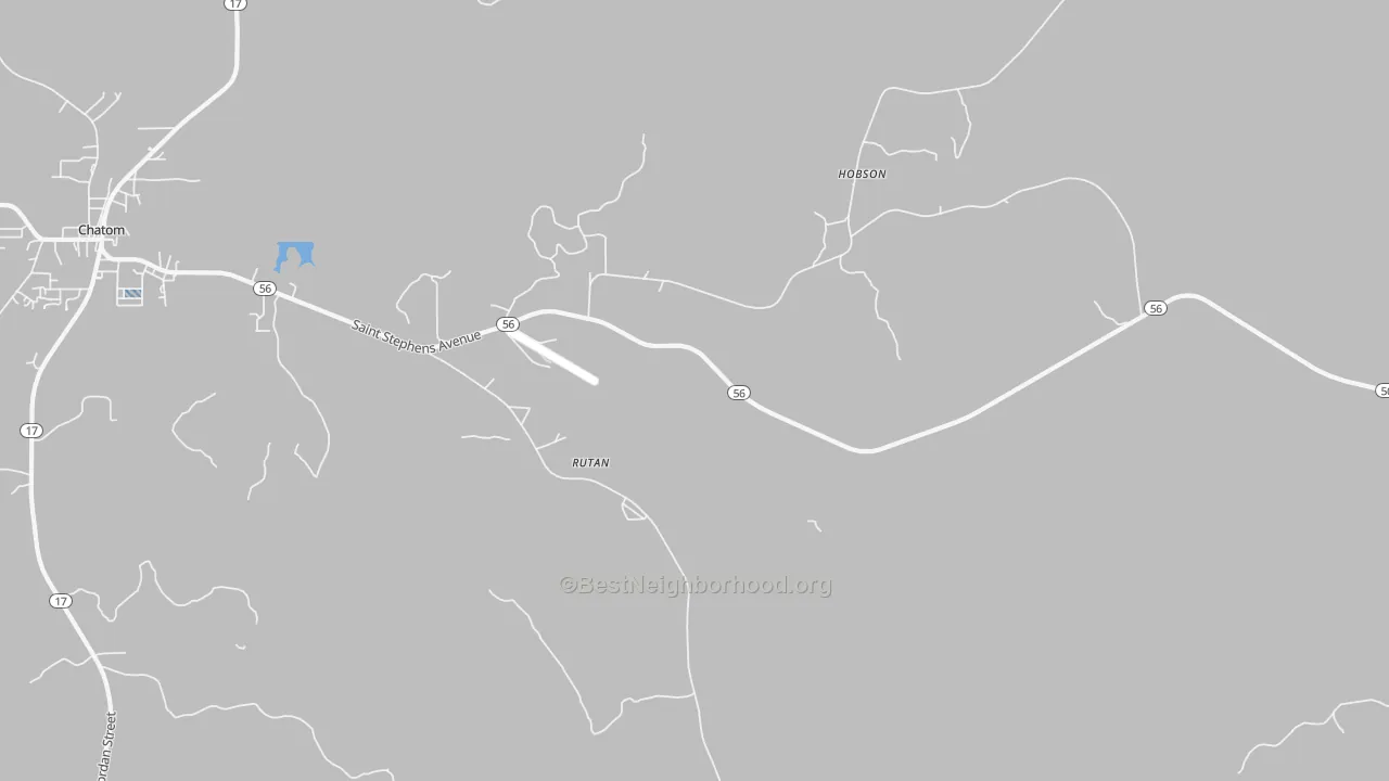 Transit Grade map of Rutan, AL
