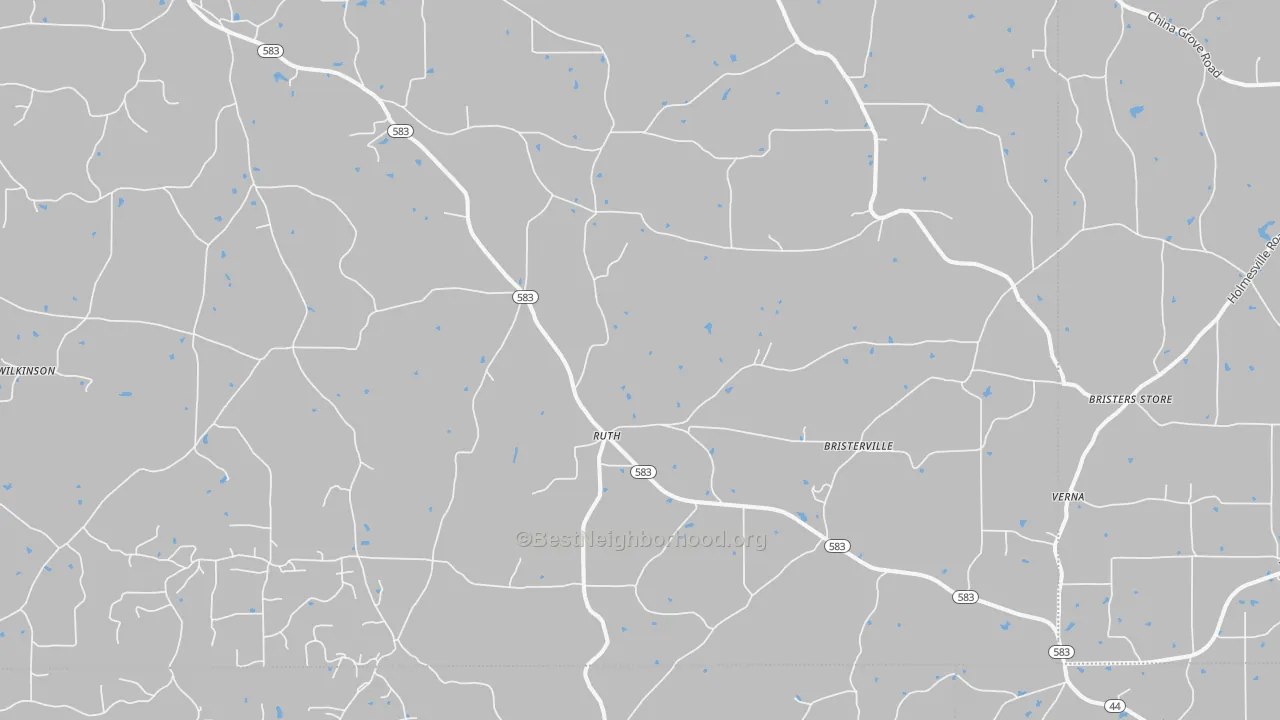 Transit Grade map of Ruth, MS