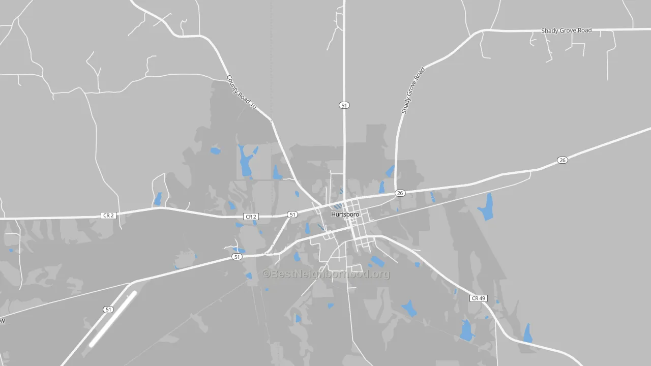 Transit Grade map of Rutherford, AL