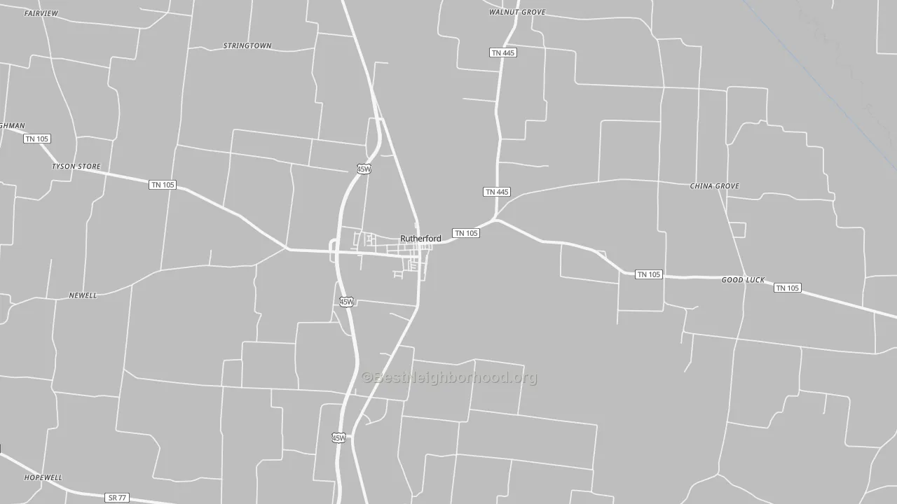 Transit Grade map of Rutherford, TN