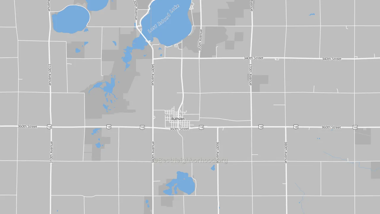 Transit Grade map of Ruthven, IA