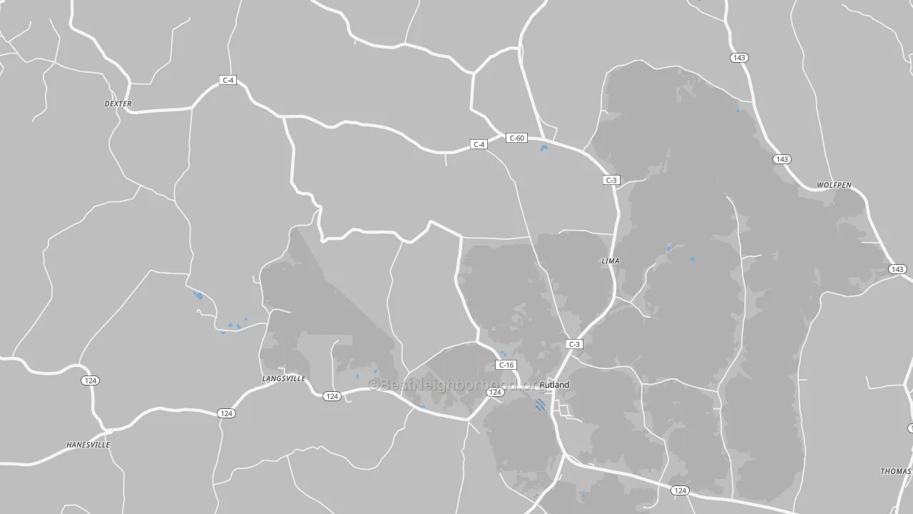 Transit Grade map of Rutland, OH