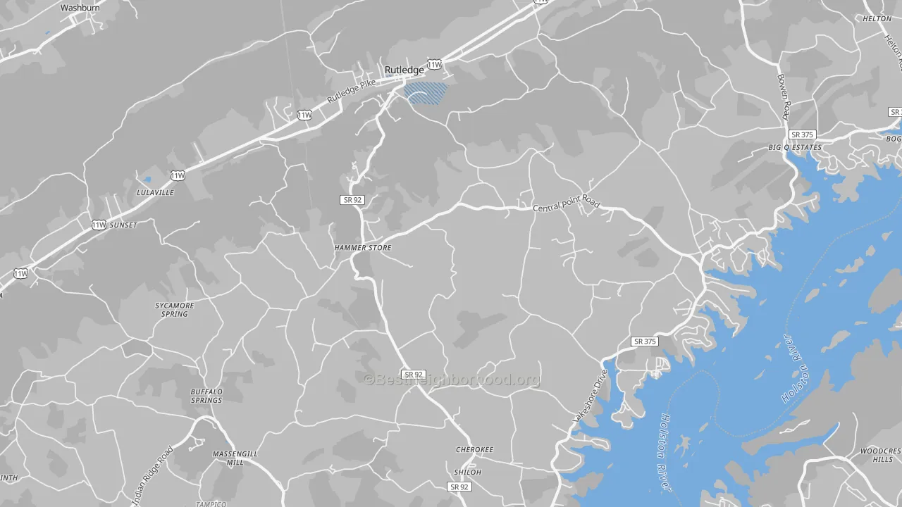 Transit Grade map of Rutledge, TN