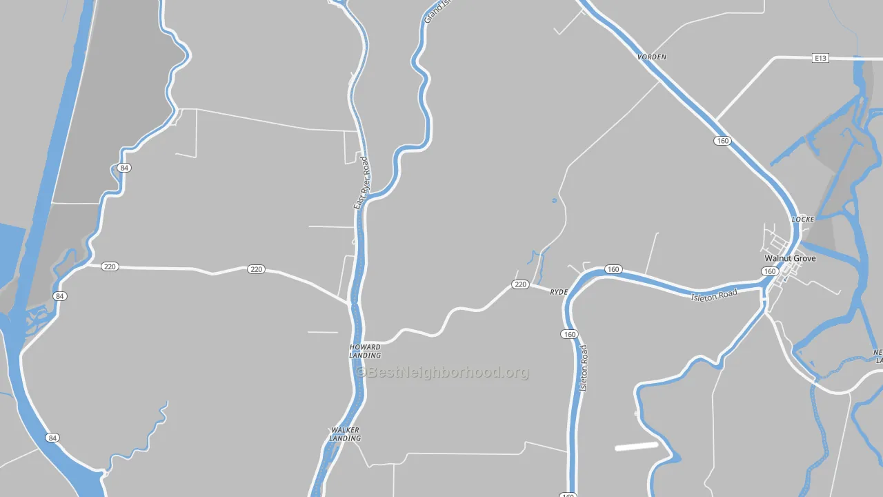 Transit Grade map of Ryde, CA