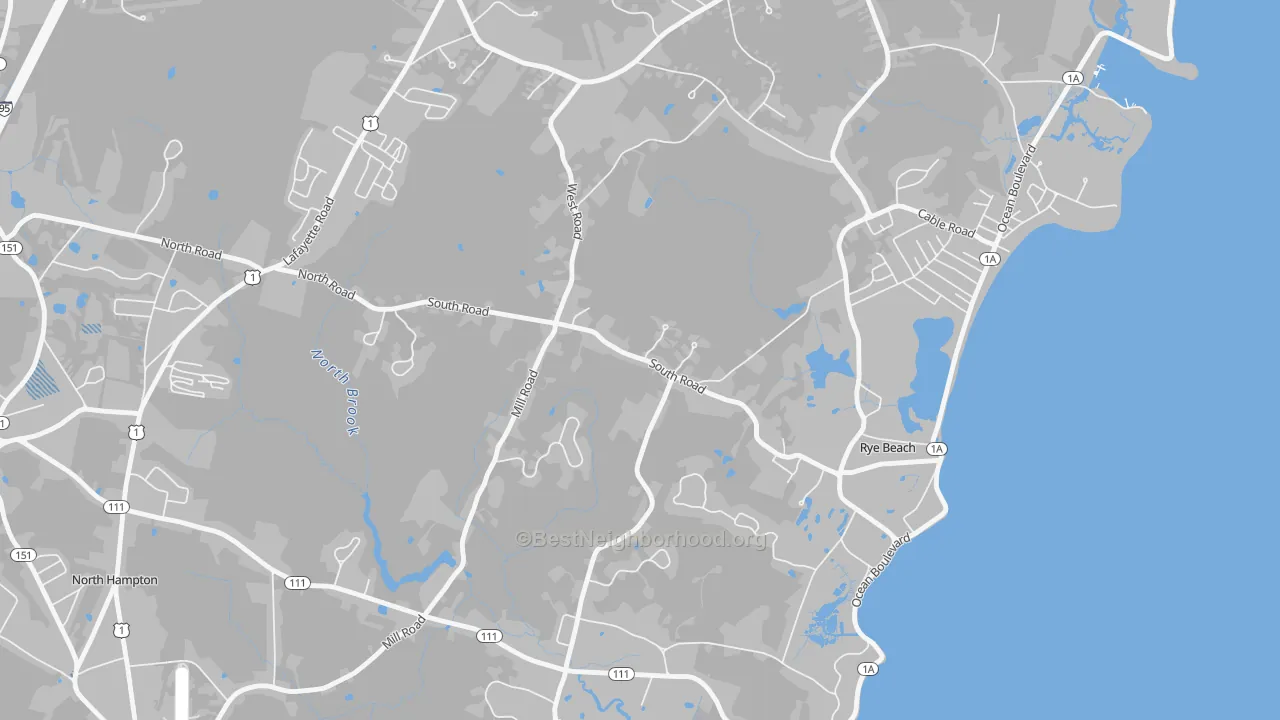 Transit Grade map of Rye Beach, NH