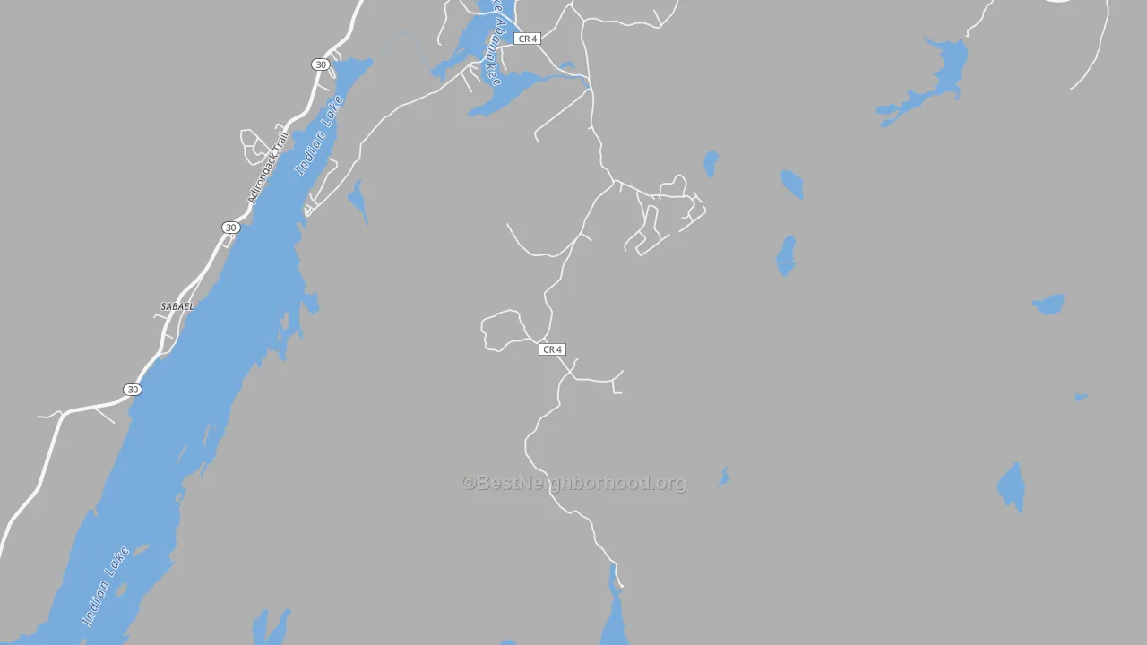 Transit Grade map of Sabael, NY
