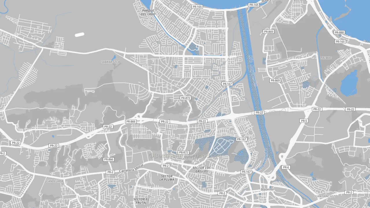 Transit Grade map of Sabana Seca, PR