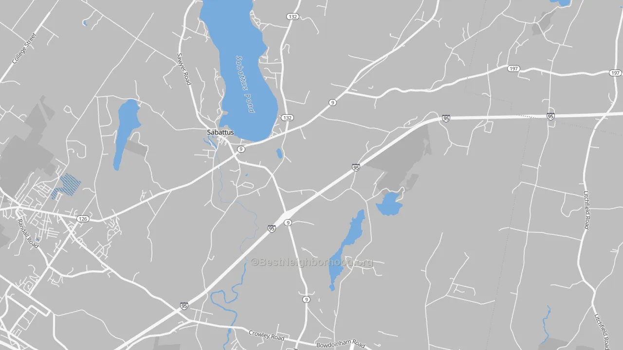 Transit Grade map of Sabattus, ME