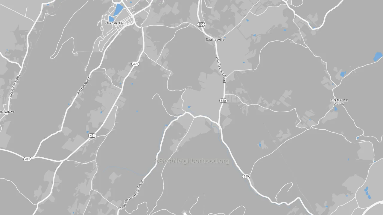 Transit Grade map of Sabillasville, MD