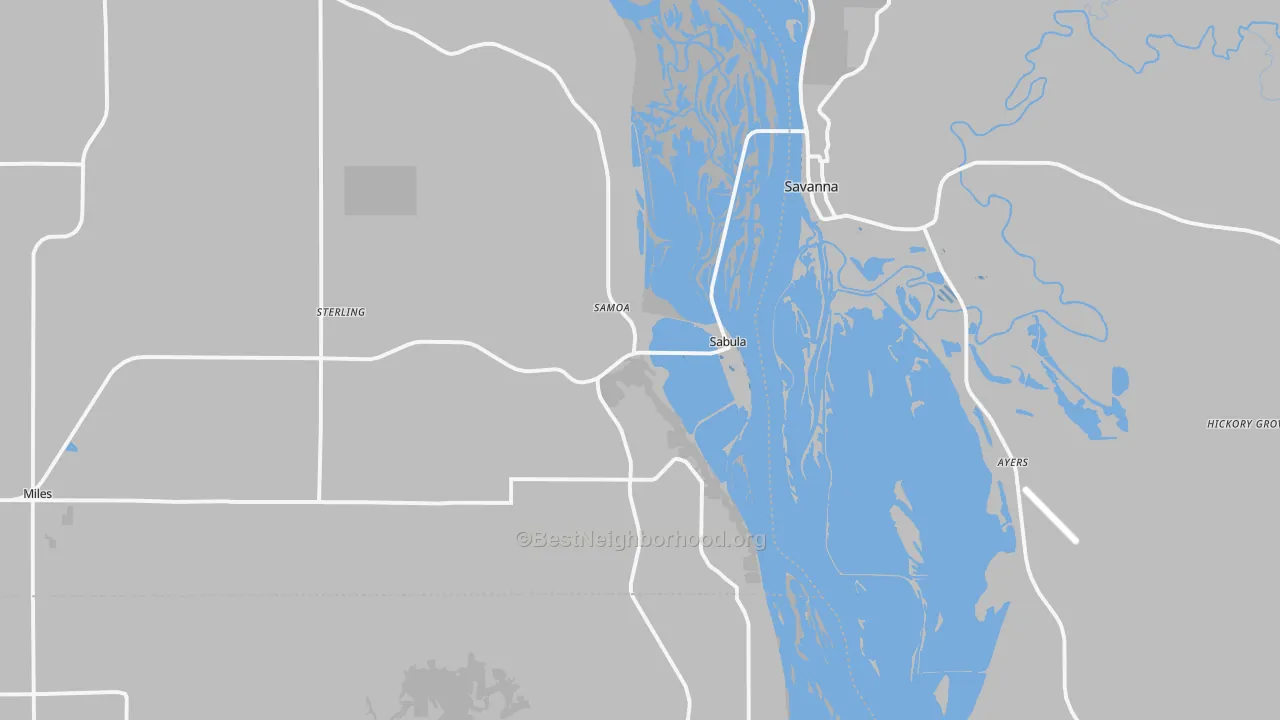 Transit Grade map of Sabula, IA