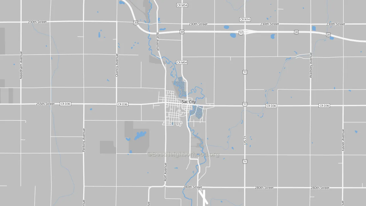 Transit Grade map of Sac City, IA